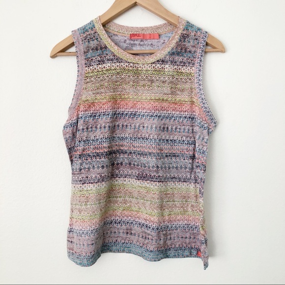 Prana Tops - Prana Rosalie Geoprint Burnout Jersey Tank Top
